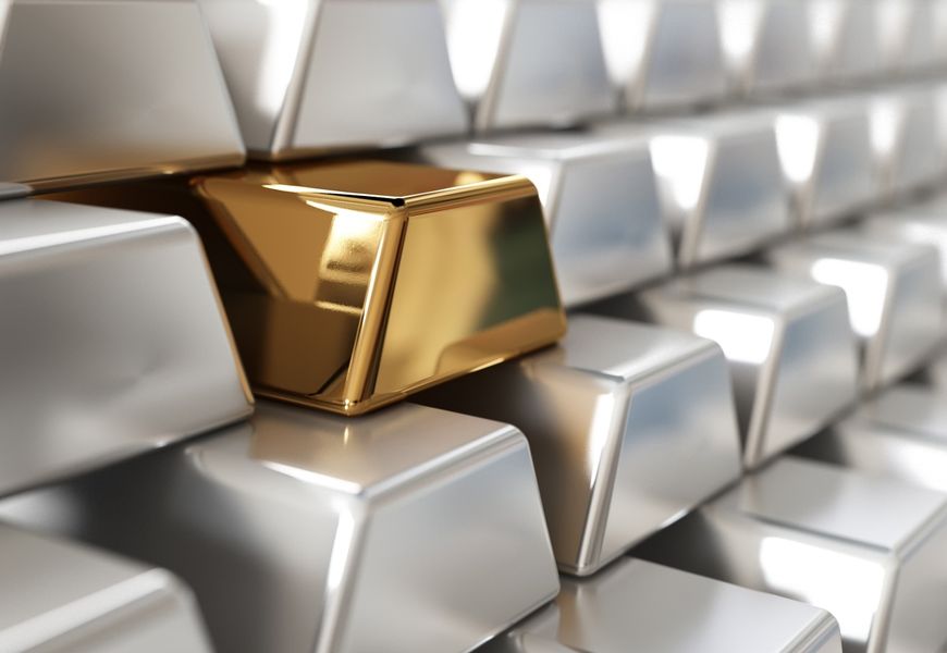 Unzen Silber oder Gold